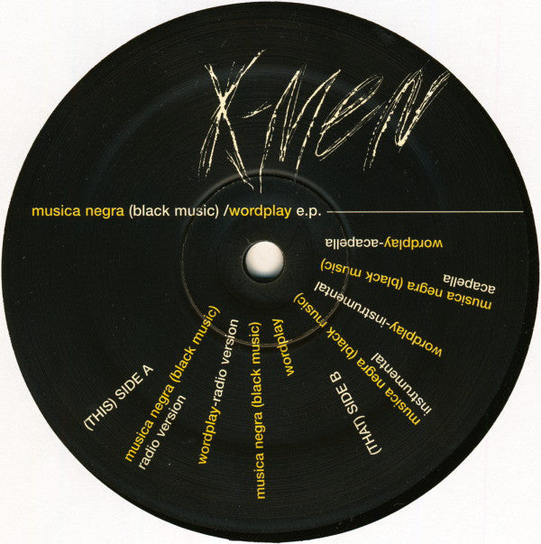 The X-Men : Música Negra (Black Music) / Wordplay E.P. (12", EP)