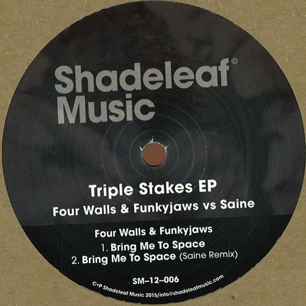 Four Walls (2) & Funkyjaws Vs Saine : Triple Stakes EP (12", EP)