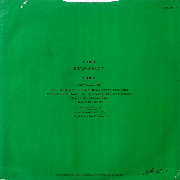 Jimmy Spicer : Money (Dollar Bill Y'all) (12", RE)