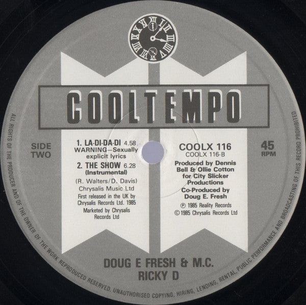 Doug E. Fresh & The Get Fresh Crew* / Doug E. Fresh & MC. Ricky D* : The Show / La Di Da Di (12")