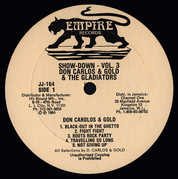 Don Carlos (2) & Gold (2) / The Gladiators : Show-Down - Vol. 3 (LP, Album)