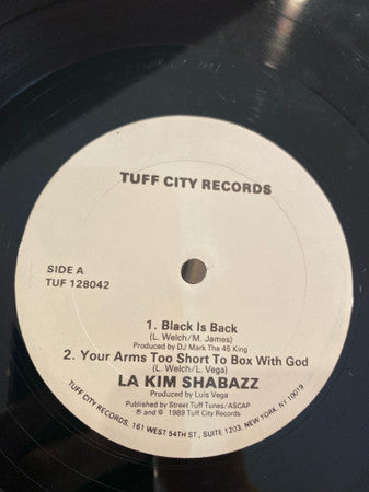 Lakim Shabazz : Black Is Back / Your Arm's Too Short To Box With God (12", Promo)