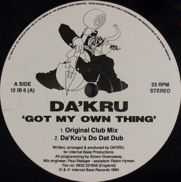 Da'Kru : Got My Own Thing (12")