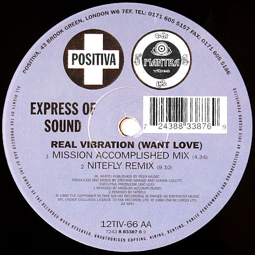 Express Of Sound : Real Vibration (Want Love) (12")