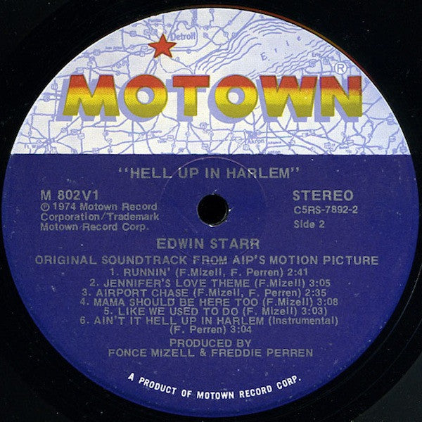 Edwin Starr : Hell Up In Harlem (Original Motion Picture Soundtrack) (LP, Album, Ind)
