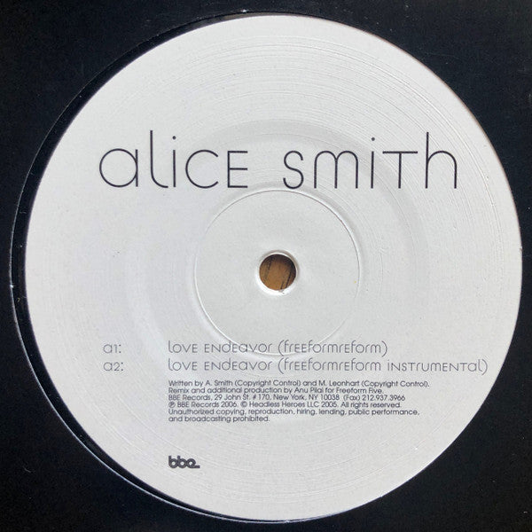 Alice Smith : Love Endeavor (12")