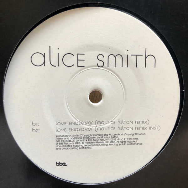 Alice Smith : Love Endeavor (12")