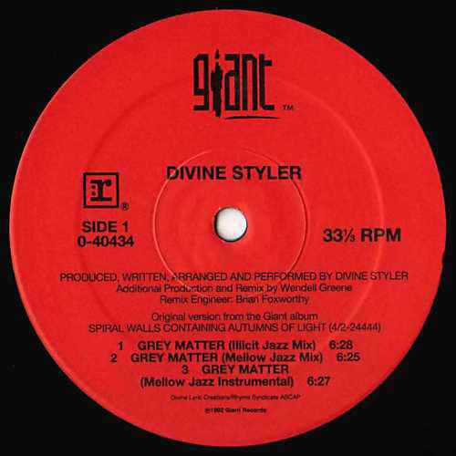 Divine Styler : Grey Matter (12", Maxi)