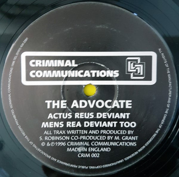 The Advocate : Deviant (12")
