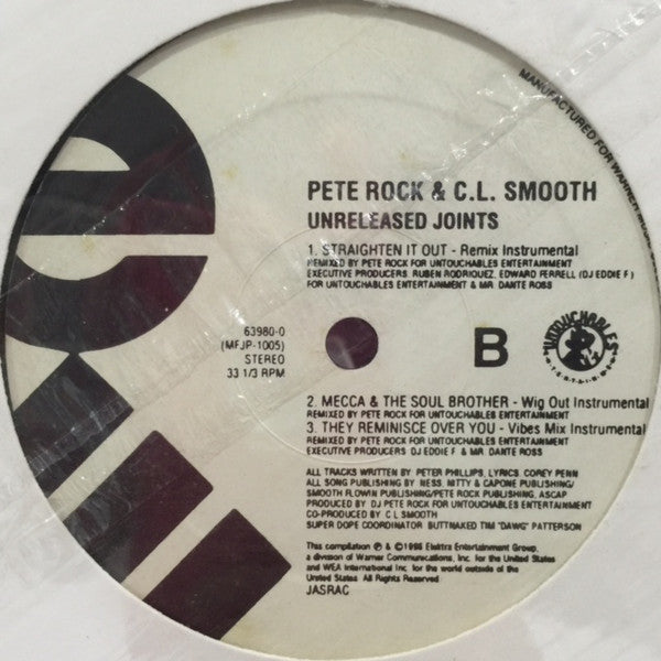 Pete Rock & C.L. Smooth : Unreleased Joints (12", Ltd)