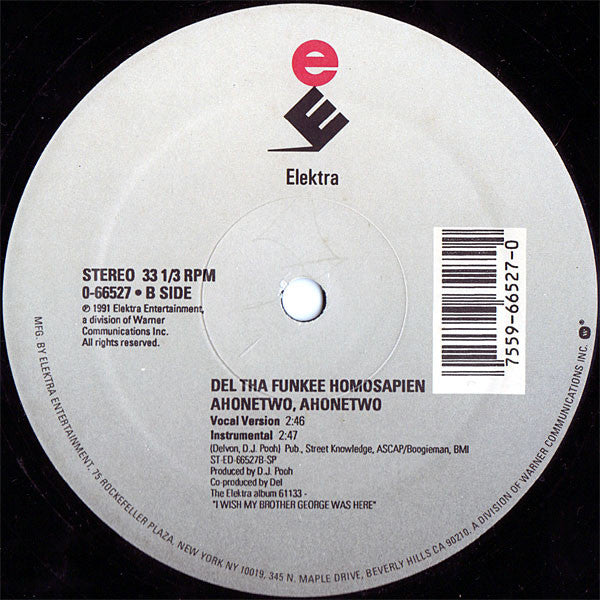 Del Tha Funkee Homosapien : Sleepin' On My Couch / Ahonetwo, Ahonetwo (12", Single)