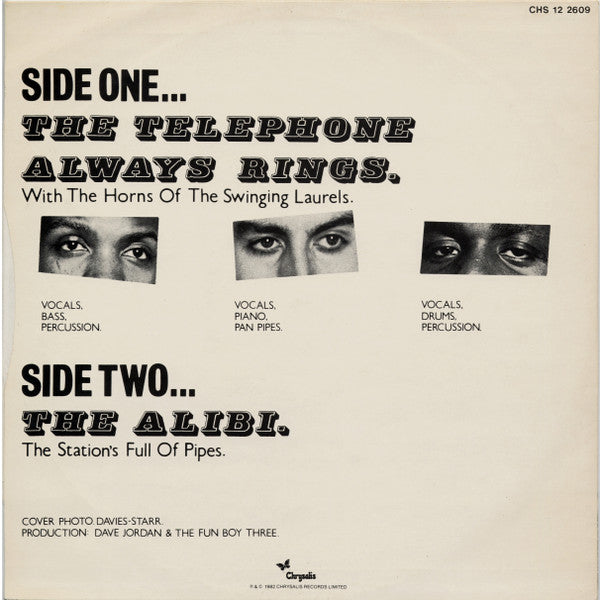 The Fun Boy Three* : The Telephone Always Rings (Extended Version) (12", Single)