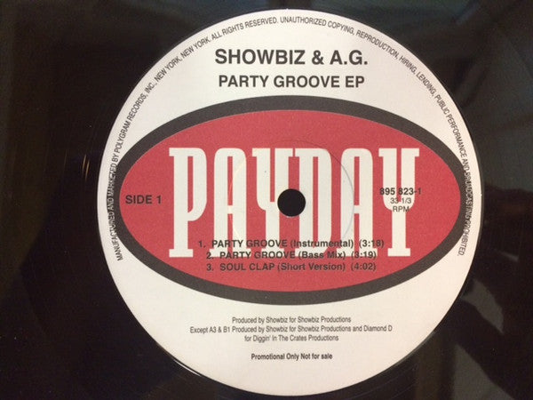 Showbiz & A.G. : Party Groove (12", EP, Promo)