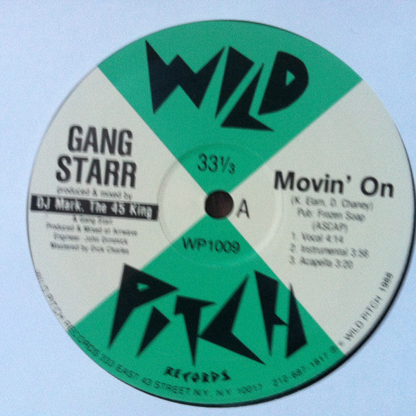 Gang Starr : Movin' On / Gusto / Knowledge (12", RP)