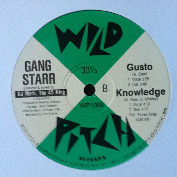 Gang Starr : Movin' On / Gusto / Knowledge (12", RP)