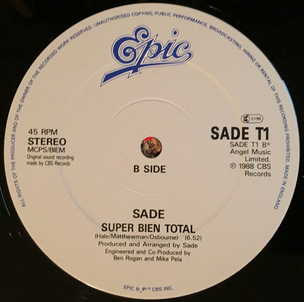 Sade : Love Is Stronger Than Pride (12", Single)