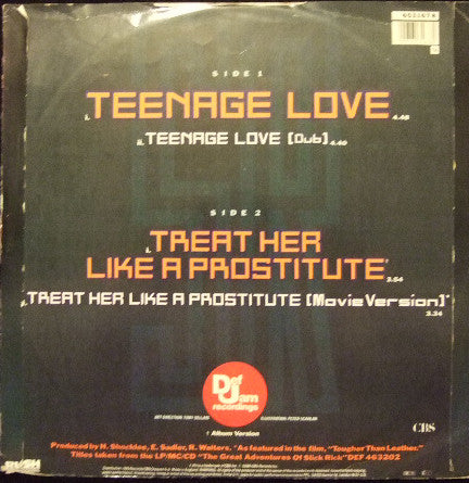 Slick Rick : Teenage Love / Treat Her Like A Prostitute (12")