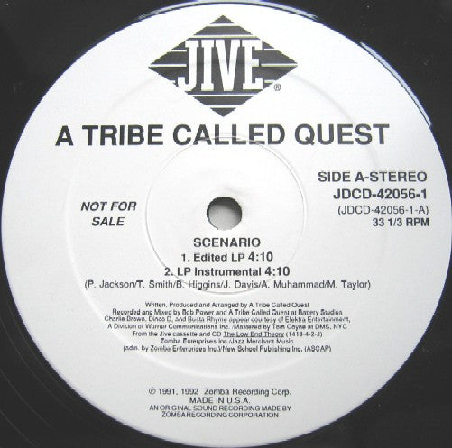 A Tribe Called Quest : Scenario (12", Promo)