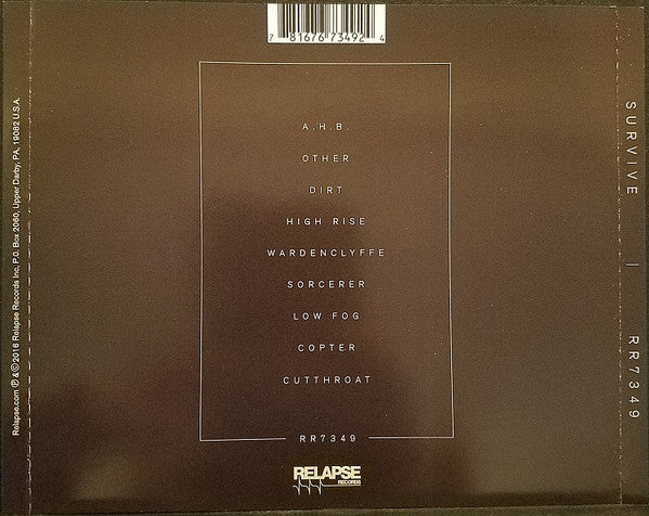 S U R V I V E* : RR7349 (CD, Album)