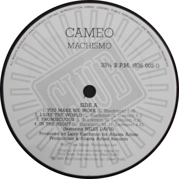 Cameo : Machismo (LP, Album)