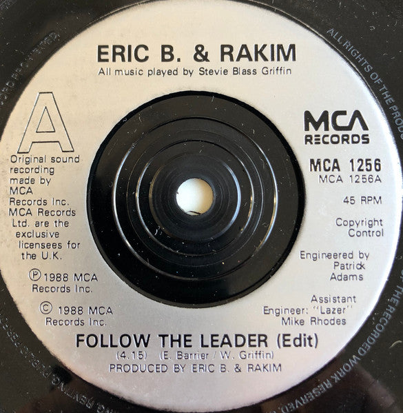 Eric B. & Rakim : Follow The Leader (7", Single, Sil)