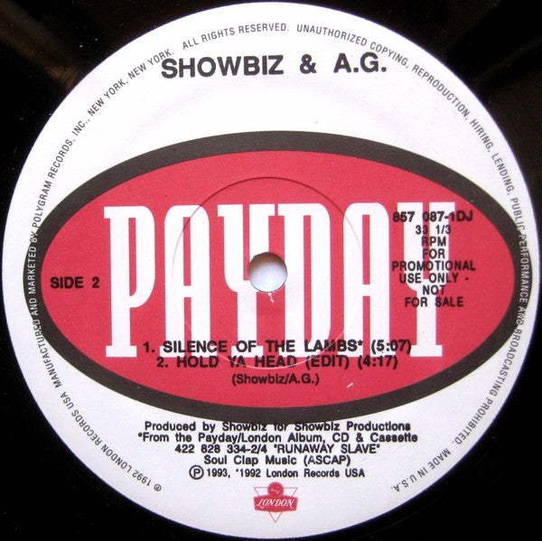 Showbiz & A.G. : Bounce Ta This (12", Promo)
