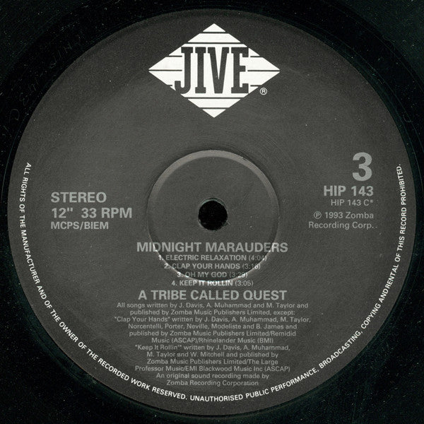 A Tribe Called Quest : Midnight Marauders (2xLP, Album)