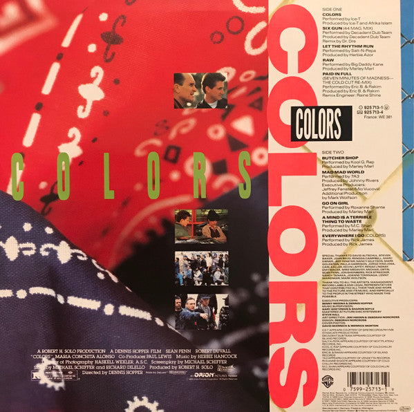 Various : Colors (Original Motion Picture Soundtrack) (LP, Album, Comp)