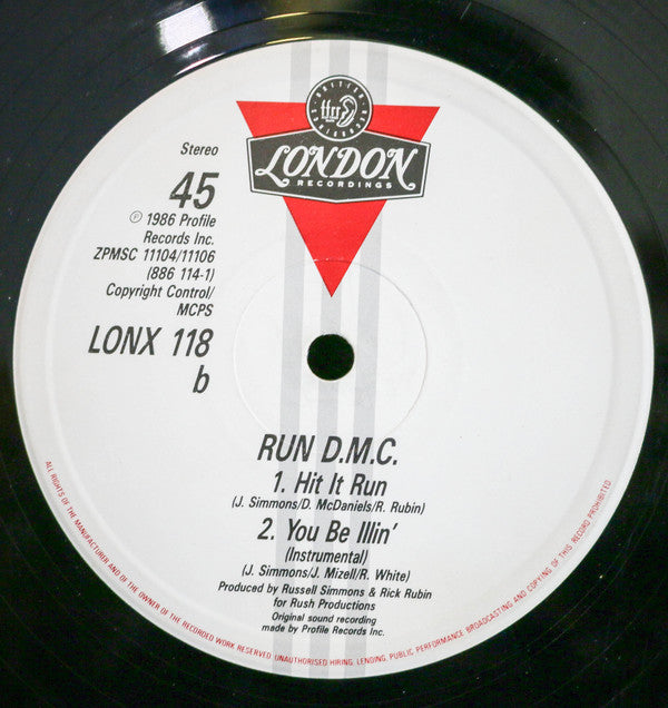 Run-DMC : You Be Illin' (Remix) (12", Single)