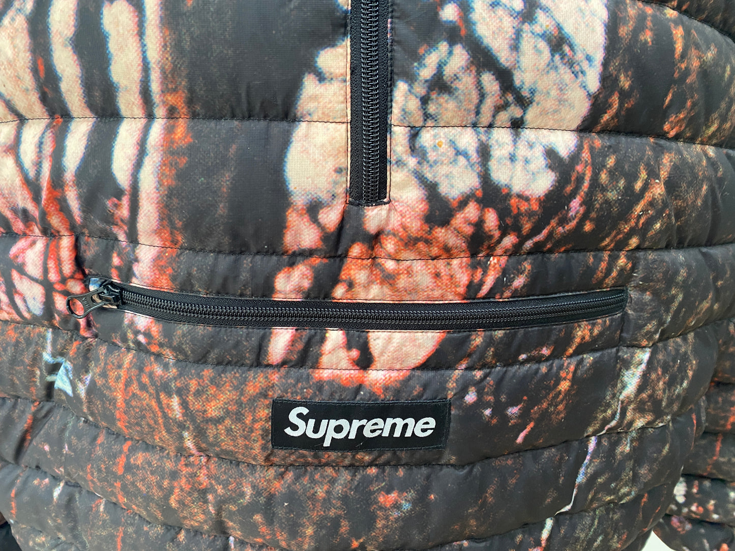 Supreme Micro Down Half Zip Hooded Pullover Jacket "Trees"