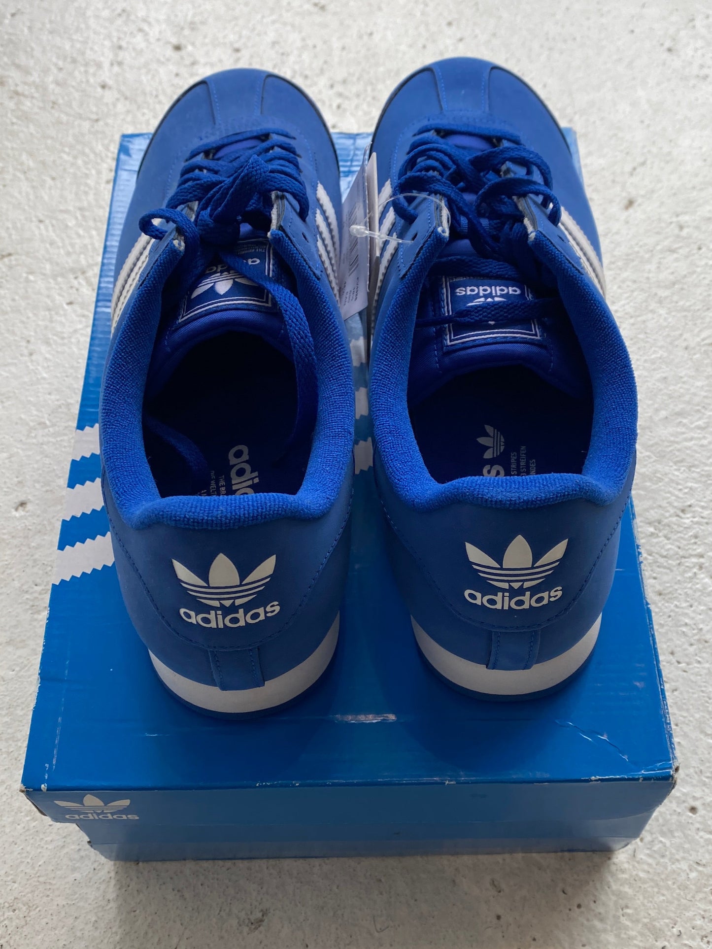 Adidas Originals Samoa Royal Blue & White - Size UK 10.5