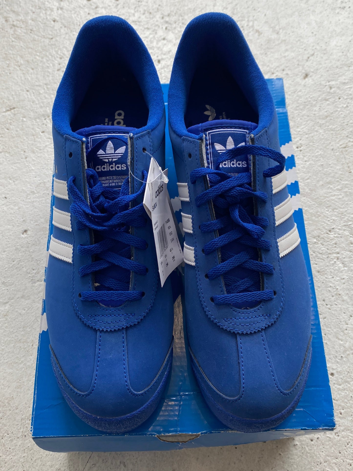 Adidas Originals Samoa Royal Blue & White - Size UK 10.5
