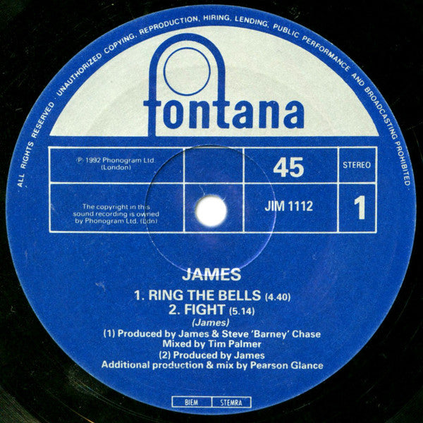 James : Ring The Bells (12", Single)