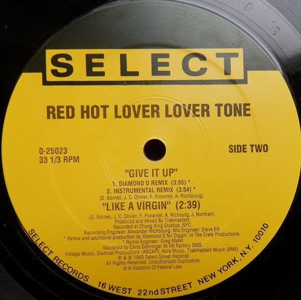 Red Hot Lover Tone : Give It Up (12", Maxi)