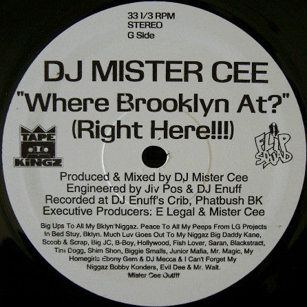 DJ Mister Cee* : Shake Dat Ass Girl (12", Whi)