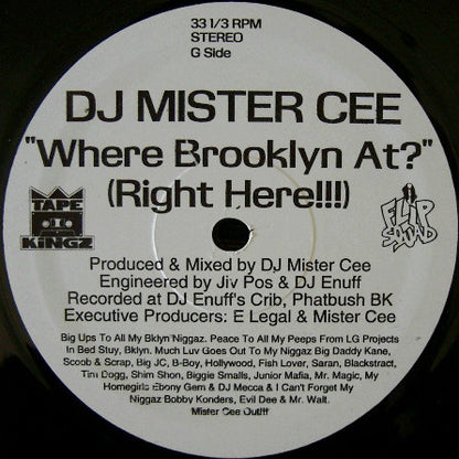 DJ Mister Cee* : Shake Dat Ass Girl (12", Whi)