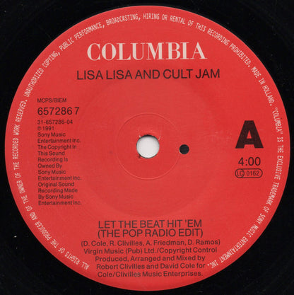 Lisa Lisa & Cult Jam : Let The Beat Hit 'Em (7", Single)