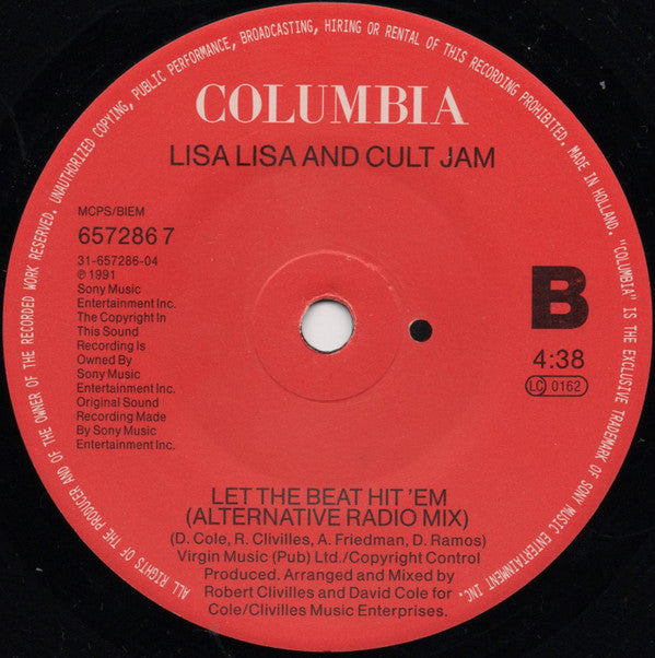 Lisa Lisa & Cult Jam : Let The Beat Hit 'Em (7", Single)