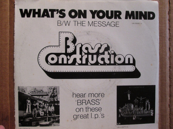 Brass Construction : What's On Your Mind (Expression) (7", Mono, Promo, Styrene)