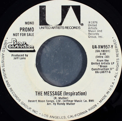 Brass Construction : What's On Your Mind (Expression) (7", Mono, Promo, Styrene)