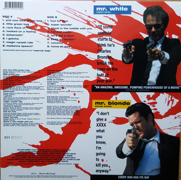Various : Reservoir Dogs (Music From The Original Motion Picture Soundtrack) (LP, Comp, Ltd, Num, RE, RP, Red)
