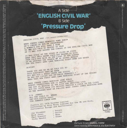 The Clash : English Civil War (Johnny Comes Marching Home) (7", Single)