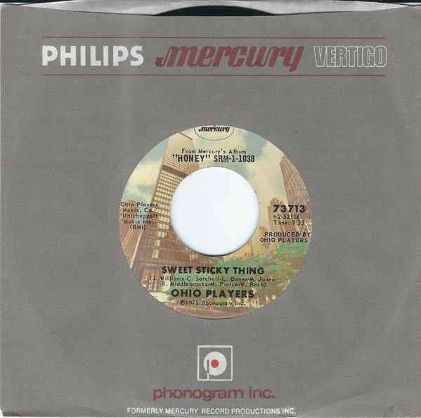 Ohio Players : Sweet Sticky Thing / Alone (7", Single, San)