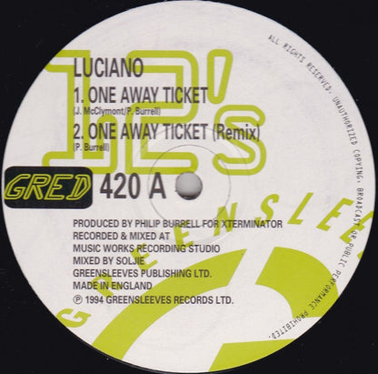 Luciano (2) : One Away Ticket (12")