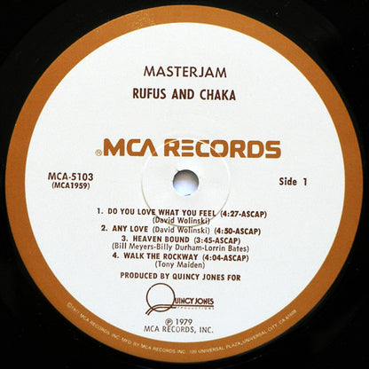 Rufus & Chaka* : Masterjam (LP, Album, Pin)