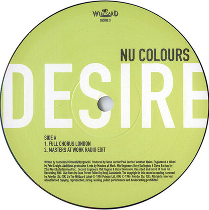 Nu Colours : Desire (The House Mixes) (2x12", Promo)