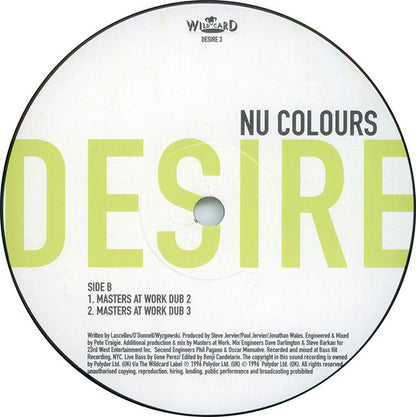 Nu Colours : Desire (The House Mixes) (2x12", Promo)