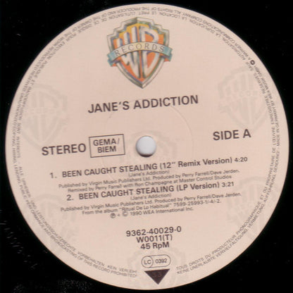 Jane's Addiction : Been Caught Stealing (12" Remix Version) (12")