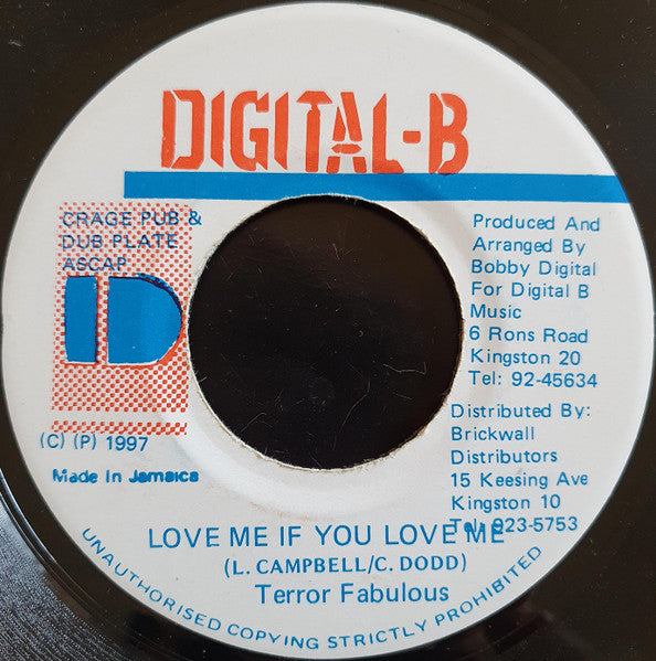 Terror Fabulous : Love Me If You Love Me (7", RP)