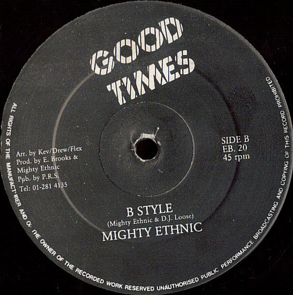 Mighty Ethnic* : Free Style (12")